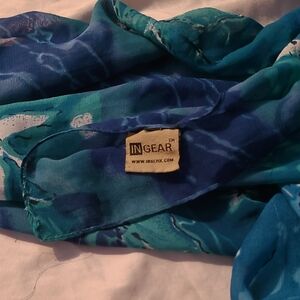 Ingear Blue and Teal Scarf Coverup